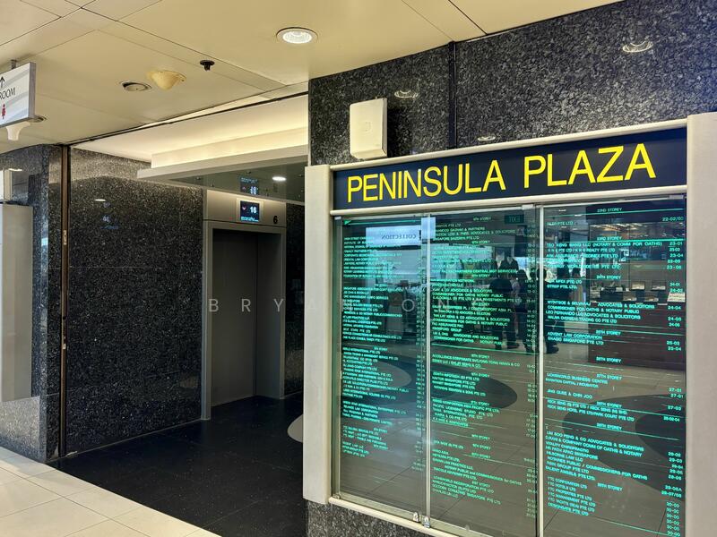 Peninsula Plaza, 111 North Bridge Road, 1001 sqft, Office For Sale, by