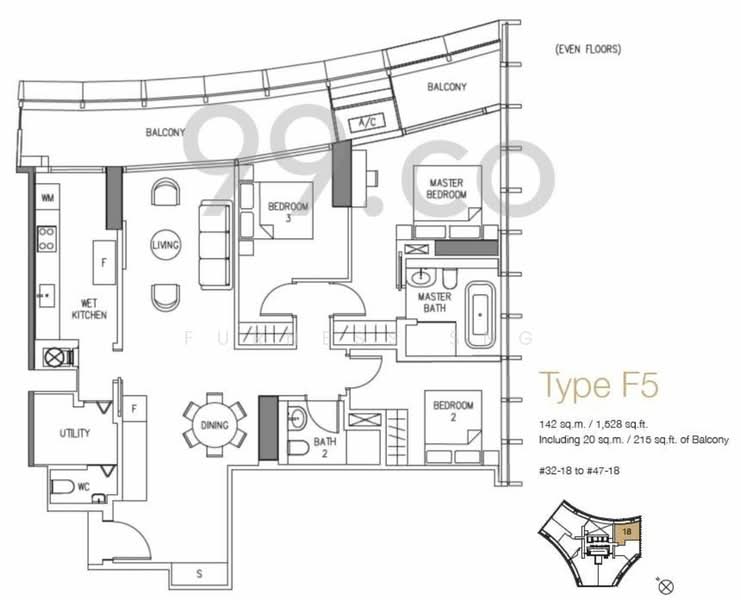 DUO Residences, 1 Fraser Street, 3 Bedrooms, 1,530 sqft, Apartment For Rent, by Furness Sng, 25008111 - PropertyGuru.com.sg