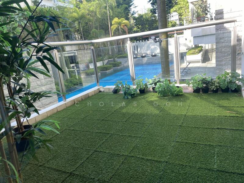 Balcony from level one .
