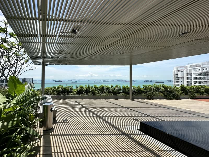 Amber Park, 18 Amber Gardens, 2 Bedrooms, 743 sqft, Condominium For Rent, by Joseph de Witt, 25056166 - Yoga deck on Stratosphere overlooking sea view - PropertyGuru.com.sg