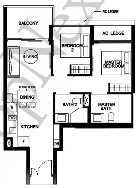 Kingsford Waterbay, 72 Upper Serangoon View, Hougang / Punggol / Sengkang, 2 Bedrooms, 689 sqft, Condominium For Rent, by Alex Khoo, 25057949 - PropertyGuru.com.sg