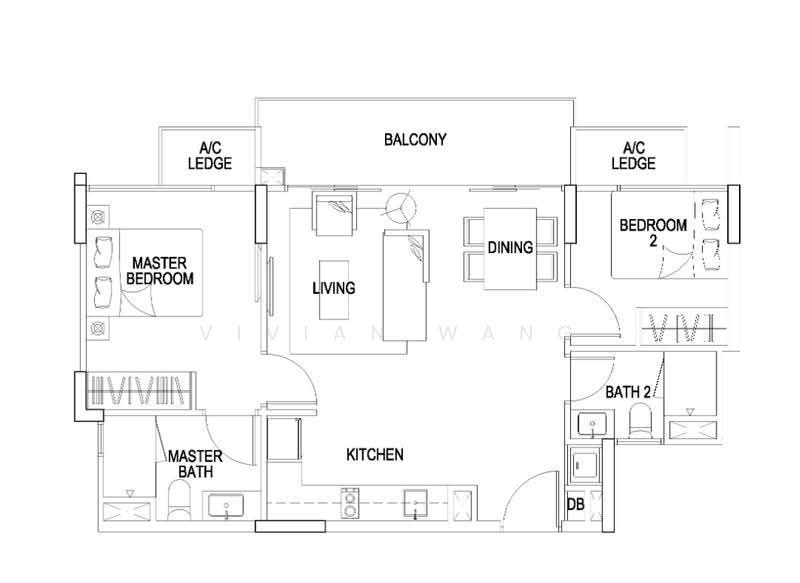 FLO Residence, 7 Punggol Field Walk, Hougang / Punggol / Sengkang, 2 Bedrooms, 764 sqft, Condominium For Rent, by Vivian Wang, 25059476 - PropertyGuru.com.sg