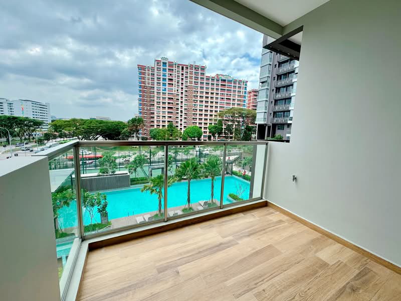 Urban Treasures, 205 Jalan Eunos, Eunos / Geylang / Paya Lebar, 2 Bedrooms, 646 sqft, Condominium For Rent, by Zara Yee, 25061645 - Balcony from Master Bedroom - PropertyGuru.com.sg