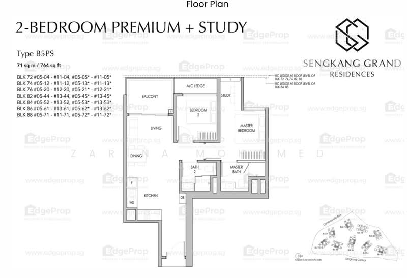 Sengkang Grand Residences, 76 Compassvale Bow, 2 Bedrooms, 764 sqft, Condominium For Rent, by Zarina Mohamed Ali, 25073778 - PropertyGuru.com.sg
