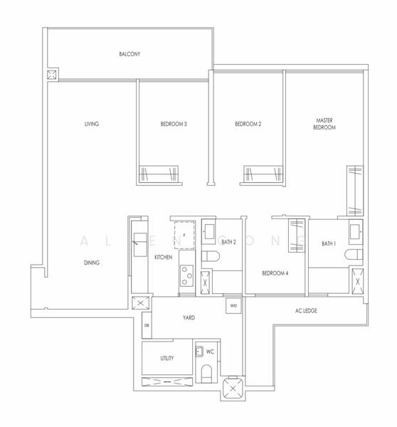 Treasure at Tampines, 33 Tampines Lane, 4 Bedrooms, 1,335 sqft, Condominium For Rent, by Allen Gong, 25098576 - PropertyGuru.com.sg