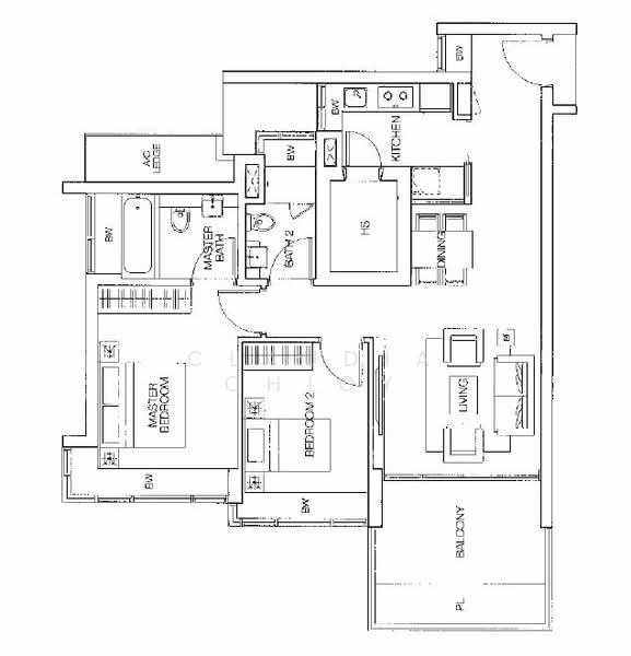 Dakota Residences, 34 Dakota Crescent, Eunos / Geylang / Paya Lebar, 2 Bedrooms, 1,044 sqft, Condominium For Rent, by Claudia Chioy, 25125824 - PropertyGuru.com.sg