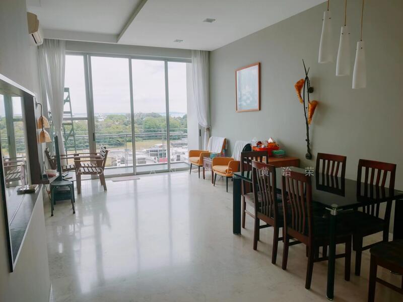 Riviera Residences, 9 Riviera Drive, Bedok / Upper East Coast, 3 Bedrooms, 1,238 sqft, Condominium For Rent, by Adrian Ng 黄治荣, 25134712 - Living room sea view - PropertyGuru.com.sg