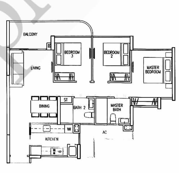 Riversound Residence, 5 Sengkang East Avenue, 3 Bedrooms, 947 sqft, Condominium For Rent, by Valerie Jin, 25151968 - PropertyGuru.com.sg