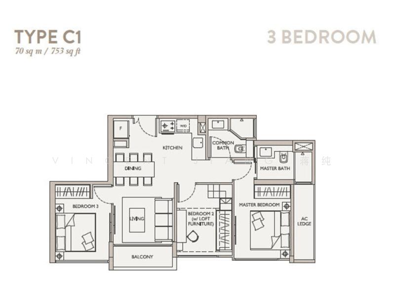 The Asana, 17 Queen's Road, 3 Bedrooms, 753 sqft, Condominium For Rent, by Vincent Jiang 蒋纯, 25152262 - PropertyGuru.com.sg