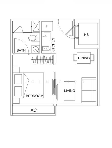 Loft@Holland, 151 Holland Road, 1 Bedroom, 322 sqft, Condominium For Rent, by John Choo, 25164375 - PropertyGuru.com.sg