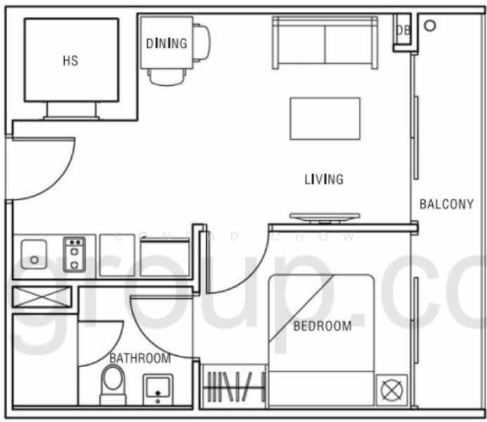 Melosa, 28 Lorong 28 Geylang, Eunos / Geylang / Paya Lebar, 1 Bedroom, 441 sqft, Condominium For Rent, by Conrad Chow, 25173353 - PropertyGuru.com.sg