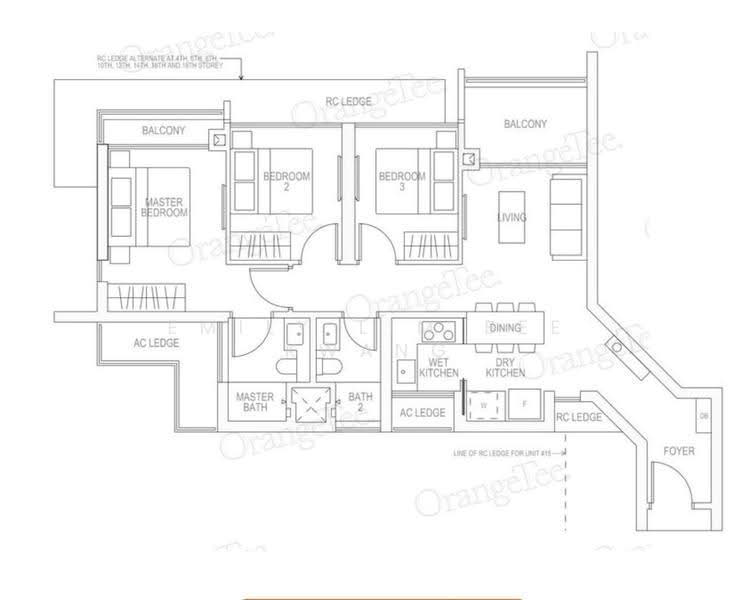Riverbank at Fernvale, Sengkang West Way/Fernvale, Seletar / Yio Chu Kang, 3 Bedrooms, 947 sqft, Condominium For Rent, by Emily Lim Bee Kwang, 25173519 - PropertyGuru.com.sg