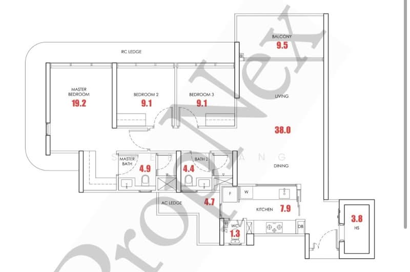 Chuan Park Residences, 240 Lorong Chuan, 3 Bedrooms, 1,206 sqft, Condominium For Sale, by Sherry Ang, 25177888 - PropertyGuru.com.sg
