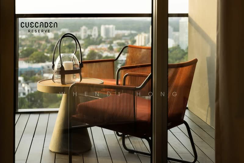 Cuscaden Reserve, 8 Cuscaden Road, 3 Bedrooms, 1,163 sqft, Condominium For Rent, by Whendi Hong, 25180491 - Illustration on how you can place furniture at Balcony - PropertyGuru.com.sg