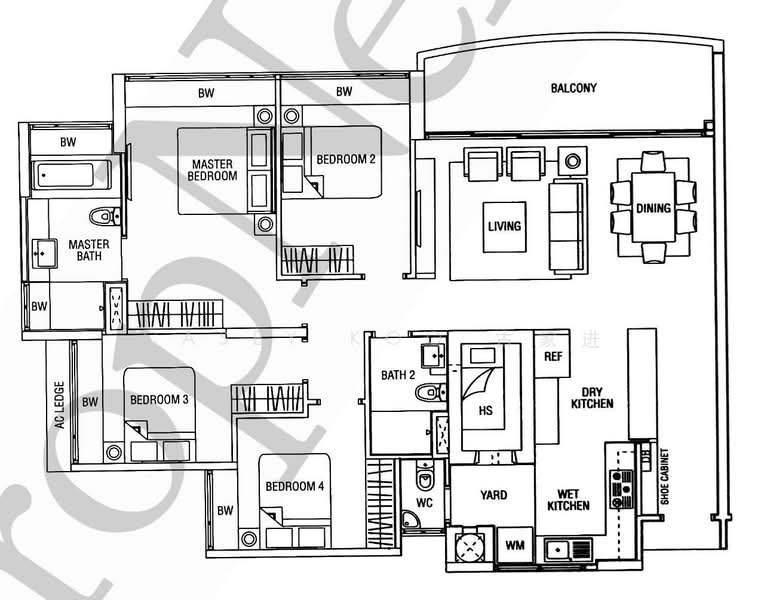 Waterfront Waves, 766 Bedok Reservoir Road, 4 Bedrooms, 1,518 sqft, Condominium For Rent, by Casey Koo 古家进, 25182102 - PropertyGuru.com.sg