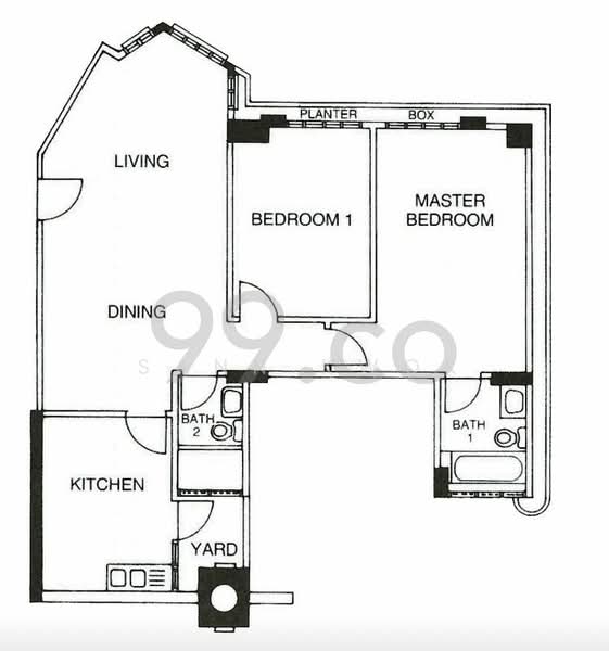 Chiltern Park, 133 Serangoon Avenue 3, 2 Bedrooms, 1,098 sqft, Condominium For Rent, by Hui Sann Kwok, 25182588 - PropertyGuru.com.sg
