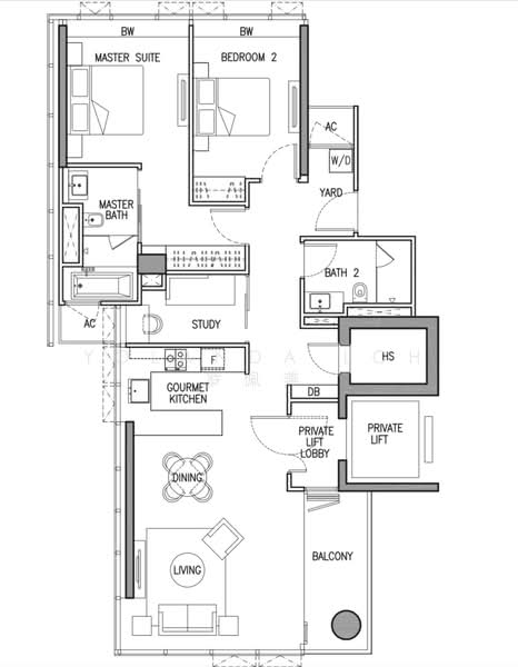 Gramercy Park, 57 Grange Road, 3 Bedrooms, 1,270 sqft, Condominium For Rent, by Yolanda Loh 羅培嫣, 25193894 - PropertyGuru.com.sg