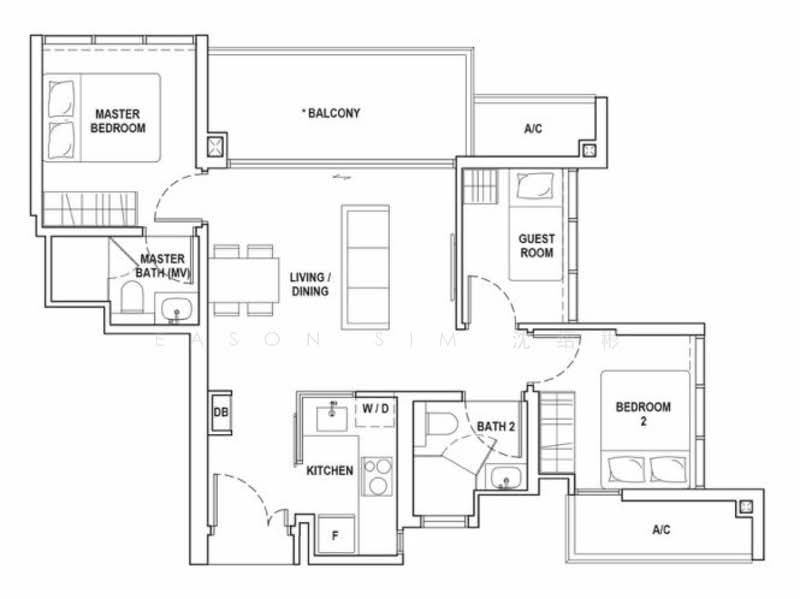 Fyve Derbyshire, 5 Derbyshire Road, 3 Bedrooms, 797 sqft, Condominium For Rent, by Eason Sim 沈绍彬, 25196912 - PropertyGuru.com.sg