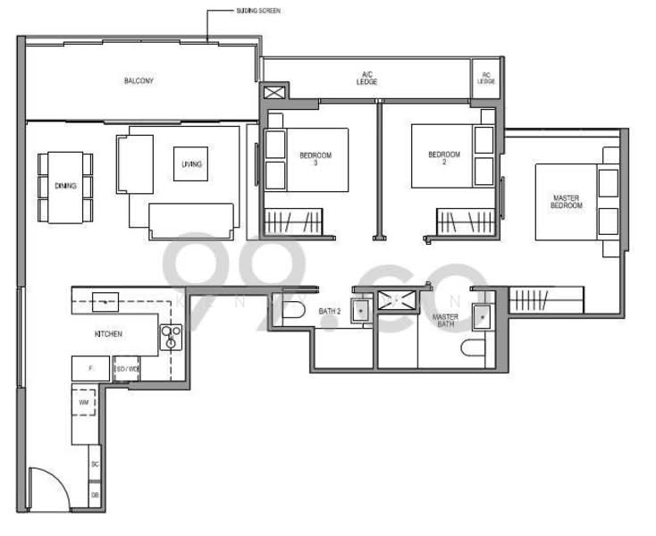 Martin Modern, 8 Martin Place, 3 Bedrooms, 1,087 sqft, Apartment For Rent, by Kenny Kwan, 25215553 - PropertyGuru.com.sg