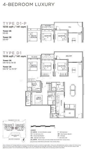 Sceneca Residence, Tanah Merah Kechil Link, 4 Bedrooms, 1,518 sqft, Condominium For Sale, by Ling Wong 王秀玲, 25224041 - PropertyGuru.com.sg