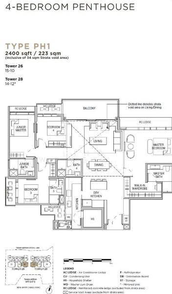 Sceneca Residence, Tanah Merah Kechil Link, 4 Bedrooms, 2,400 sqft, Condominium For Sale, by Ling Wong 王秀玲, 25224080 - PropertyGuru.com.sg
