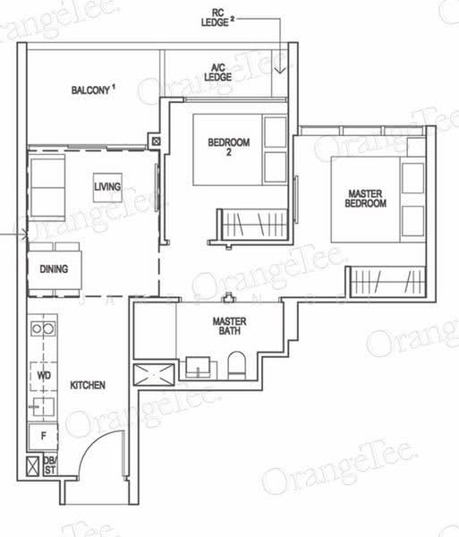 Riverfront Residences, 41 Hougang Avenue 7, 2 Bedrooms, 721 sqft, Condominium For Rent, by Jameson Ooi, 25229922 - PropertyGuru.com.sg