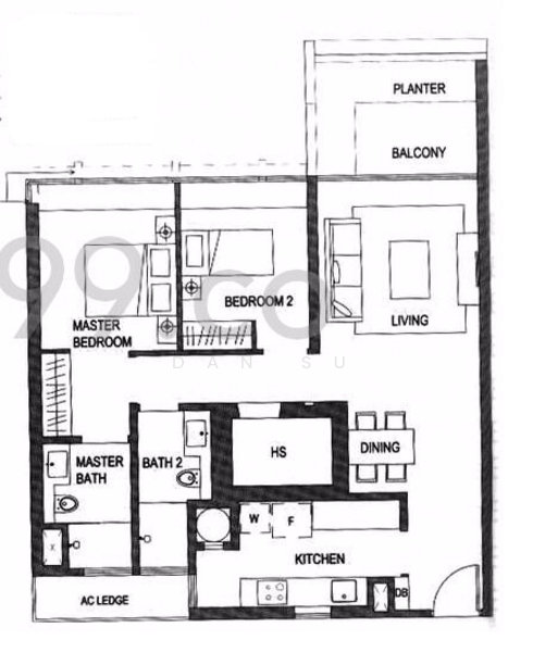 The Minton, 10C Hougang Street 11, Hougang / Punggol / Sengkang, 2 Bedrooms, 980 sqft, Condominium For Rent, by Dan Su, 25234429 - PropertyGuru.com.sg