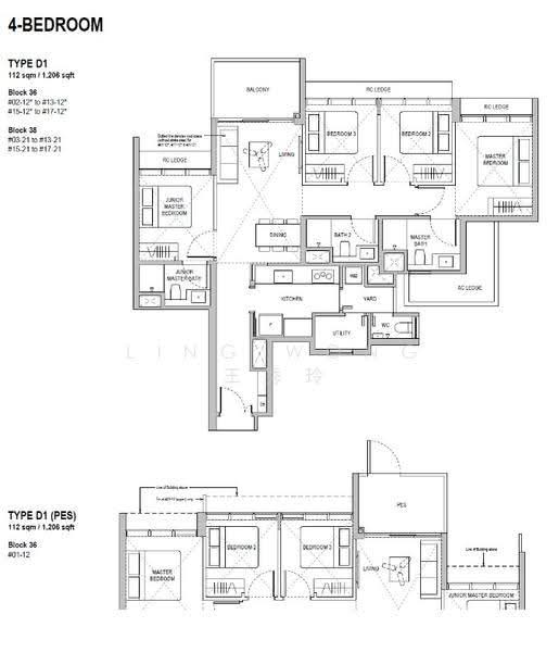 Lentoria, 32 Lentor Hills Road, 4 Bedrooms, 1,206 sqft, Condominium For Sale, by Ling Wong 王秀玲, 25240101 - PropertyGuru.com.sg