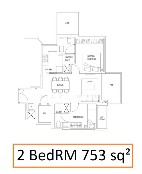 Stars of Kovan, 980 Upper Serangoon Road, 2 Bedrooms, 734 sqft, Condominium For Rent, by Mac Wee, 25247132 - PropertyGuru.com.sg