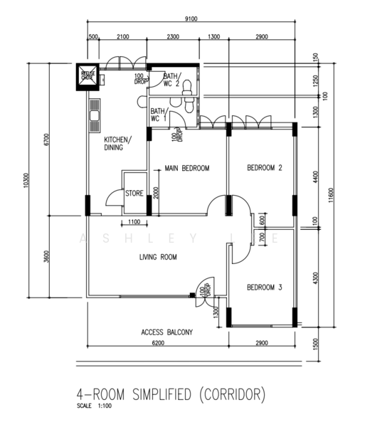 50 Hoy Fatt Road, 50 Hoy Fatt Road, 3 Bedrooms, 904 sqft, HDB Flat For Rent, by Ashley Lee, 25248801 - PropertyGuru.com.sg