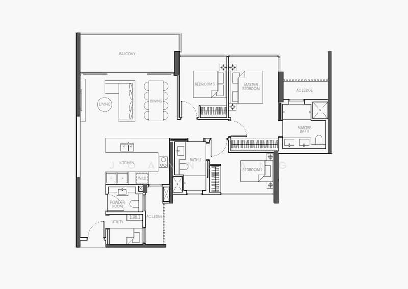 The Atelier, 2 Makeway Avenue, 3 Bedrooms, 1,281 sqft, Condominium For Rent, by Joanne Ang, 25252428 - PropertyGuru.com.sg