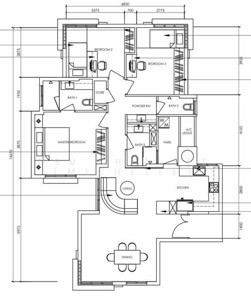 Parc Palais, 57 Hume Avenue, 3 Bedrooms, 1,227 sqft, Condominium For Rent, by Hsu Chia Yee (Michelle), 25252632 - PropertyGuru.com.sg