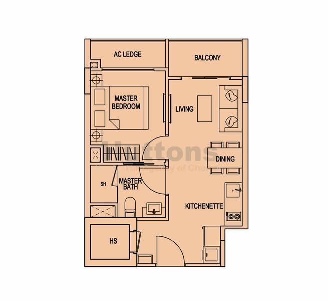 Kensington square D19 for rent, 2 Jalan Lokam, 1 Bedroom, 431 sqft, Apartment For Rent, by Nancy Tan, 25260170 - PropertyGuru.com.sg