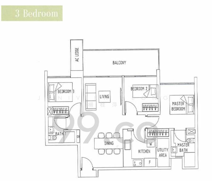 The Lakefront Residences, 42 Lakeside Drive, 3 Bedrooms, 1,001 sqft, Condominium For Rent, by Jonivien Yeong 楊桂萍, 25261502 - PropertyGuru.com.sg