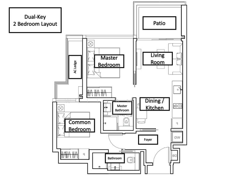 Sophia Hills, 19 Mount Sophia, 2 Bedrooms, 710 sqft, Condominium For Rent, by William Oo, 25270947 - PropertyGuru.com.sg