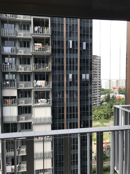 Balcony with auto zip track and invisible grills