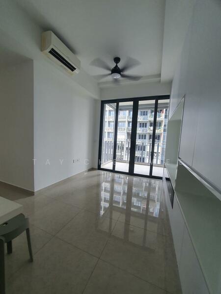 Living room with ceiling fan