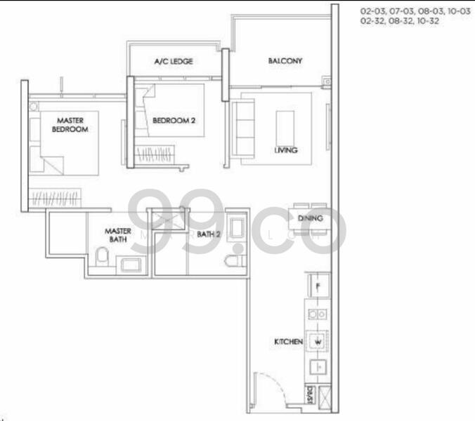 The Alps Residences, 103 Tampines Street 86, 2 Bedrooms, 689 sqft, Condominium For Rent, by Maria Loh, 25287957 - PropertyGuru.com.sg
