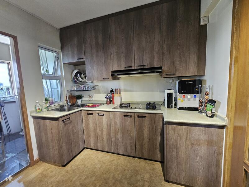 Spacious kitchen with a separate yard for your laundry needs. Furniture - Only Fridge, Oven, Washer