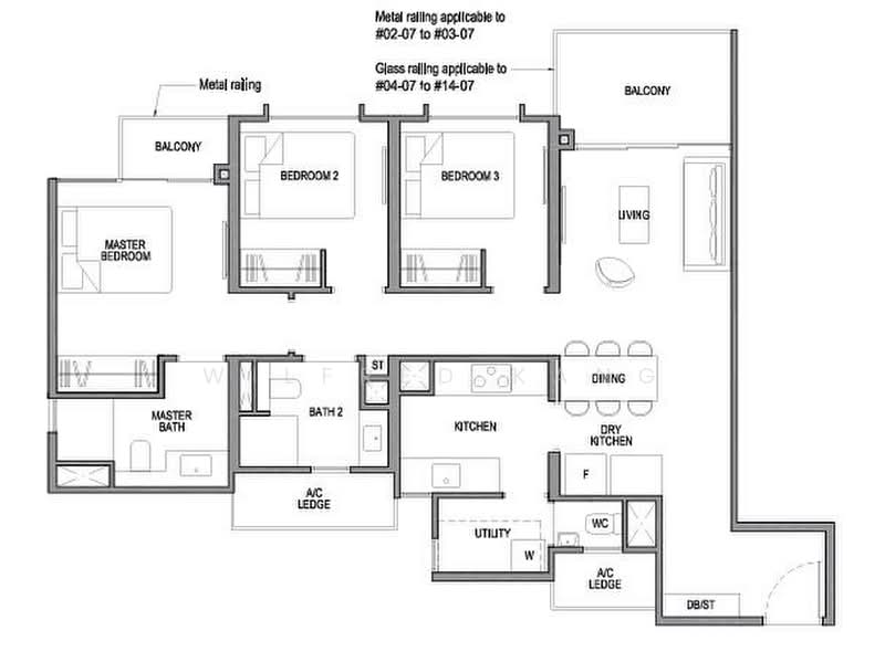 Park Colonial, 2 Woodleigh Lane, 3 Bedrooms, 1,012 sqft, Condominium For Rent, by Wilfred Kang, 25291903 - PropertyGuru.com.sg