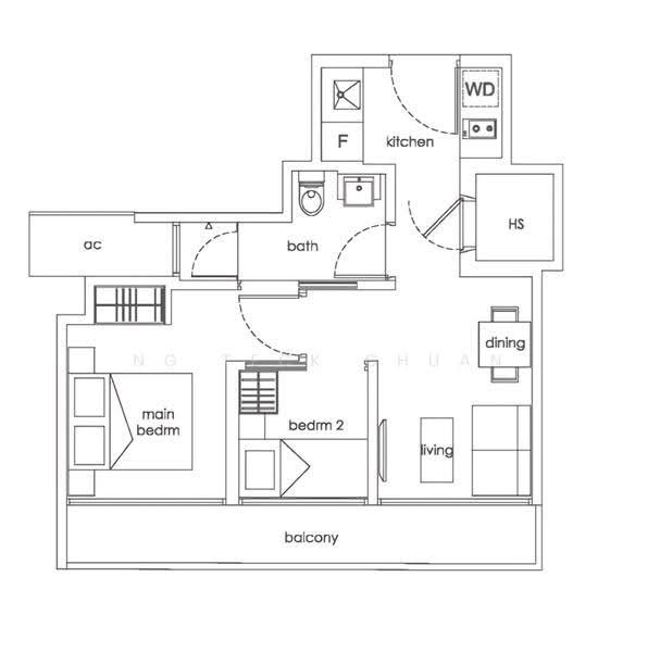 Primedge @ Geylang, 45 Lorong 34 Geylang, Eunos / Geylang / Paya Lebar, 2 Bedrooms, 527 sqft, Condominium For Rent, by Ng Teck Chuan, 25296780 - PropertyGuru.com.sg