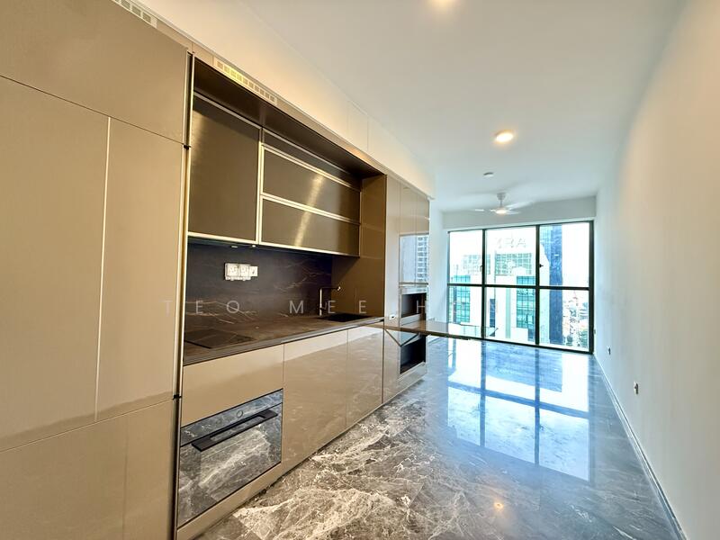 Flushed open kitchen 