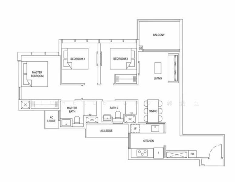 The Florence Residences, 99 Hougang Avenue 2, Hougang / Punggol / Sengkang, 3 Bedrooms, 936 sqft, Condominium For Sale, by Michelle Guo, 25322260 - PropertyGuru.com.sg