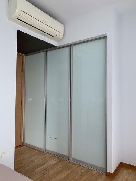 Master bedroom with built in wardrobe