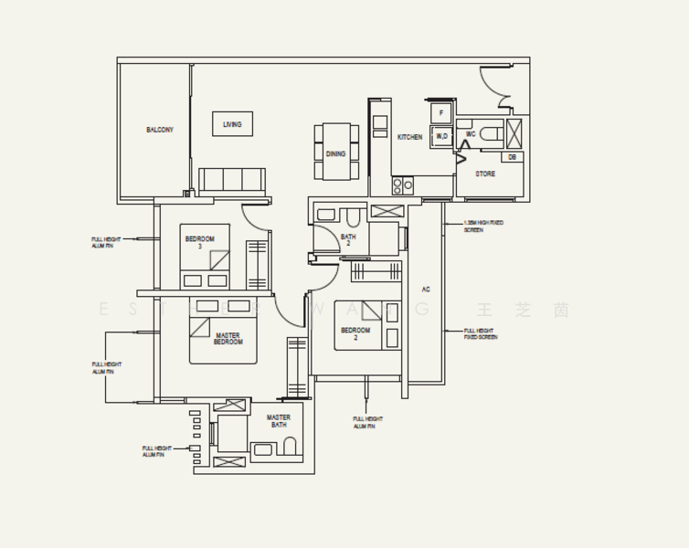 The Avenir, 8 River Valley Close, 3 Bedrooms, 1,141 sqft, Condominium For Rent, by Esther Wang 王芝茵, 25346209 - PropertyGuru.com.sg