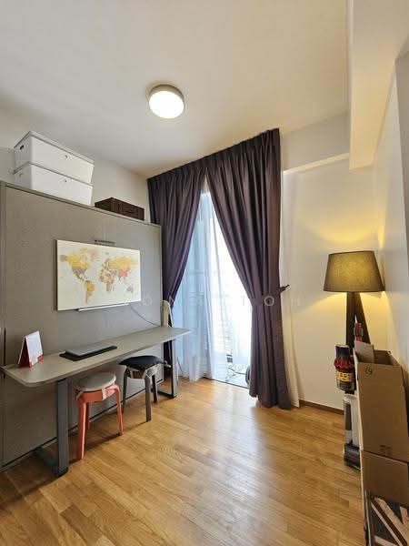 Botanique at Bartley, 233 Upper Paya Lebar Road, Hougang / Punggol / Sengkang, 2 Bedrooms, 732 sqft, Condominium For Sale, by Viona Toh, 25347083 - Bedroom 2 with smart bed system (queen size with desk) - PropertyGuru.com.sg