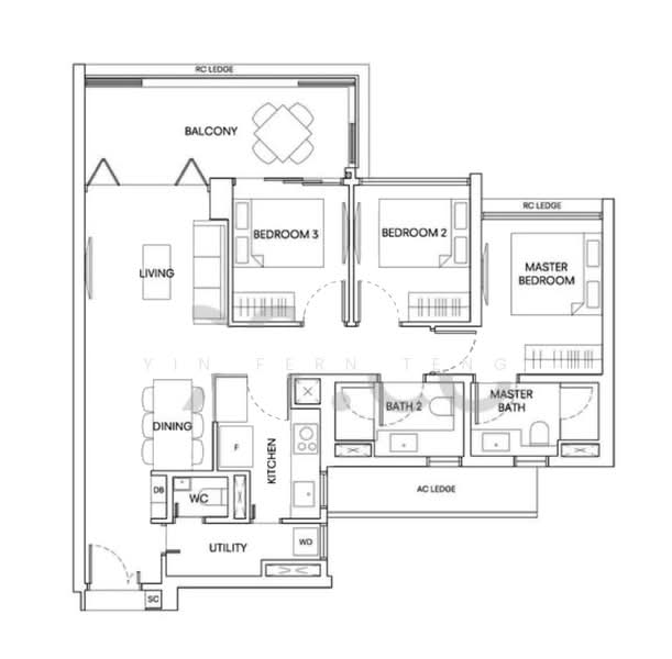 One Holland Village Residences, 1 Holland Village Way, 3 Bedrooms, 1,098 sqft, Condominium For Rent, by Yin Fern Teng, 25349016 - PropertyGuru.com.sg