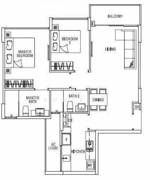 Esparina Residences, 113 Compassvale Bow, 2 Bedrooms, 829 sqft, Executive Condominium For Rent, by Ann Koh, 25361428 - PropertyGuru.com.sg