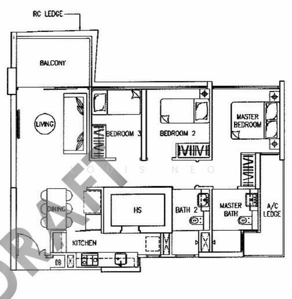 The Trilinq, Jalan Lempeng, Buona Vista / West Coast / Clementi New Town, 3 Bedrooms, 915 sqft, Condominium For Rent, by Louis Neo, 25368685 - PropertyGuru.com.sg