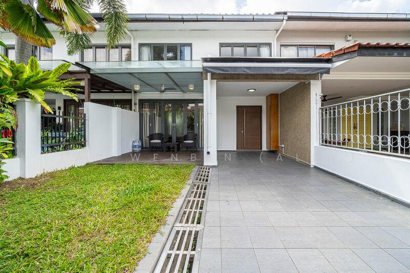 Seletar Hills Estate, Kasai Road, 4 Bedrooms, 2,400 sqft, Terraced House For Rent, by Tian Wenbin, 25369132 - Car Porch and Garden - PropertyGuru.com.sg
